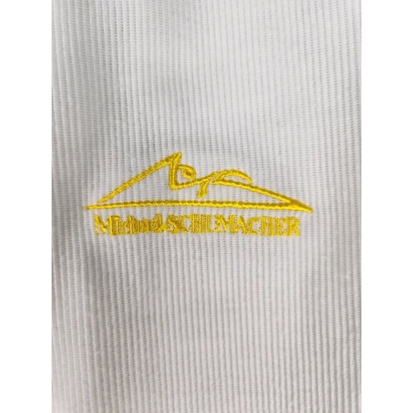 Vintage 1996 Ferrari Michael Schumacher Men's White Polo Shirt 2XL Nice Man - Picture 8 of 12